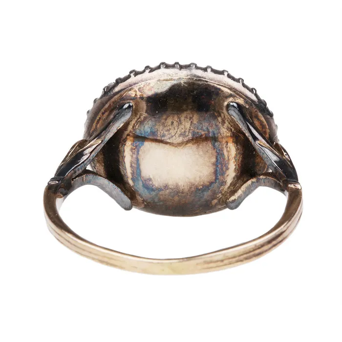 Bell Bird Antiques Rings Georgian Era Amethyst and Diamond Ring