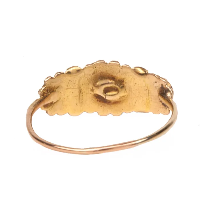 Bell Bird Antiques Rings Georgian Era Turquoise Three Stone Ring