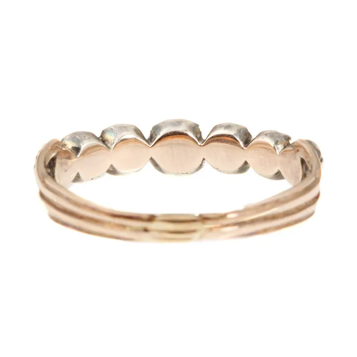 Bell Bird Antiques Rings Georgian Old Mine Cut Diamond Band