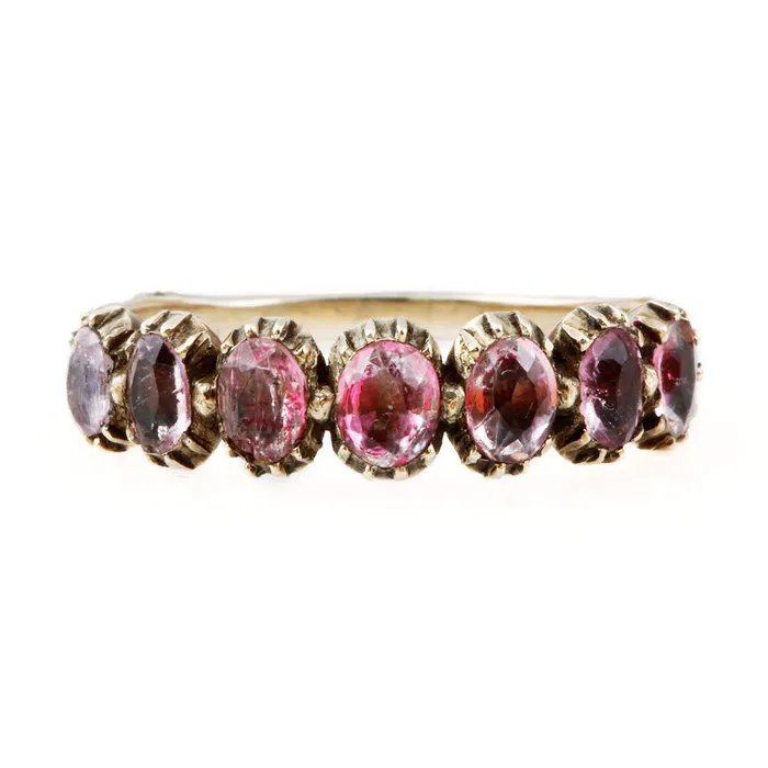 Bell Bird Antiques Rings Topaz Half Hoop Band
