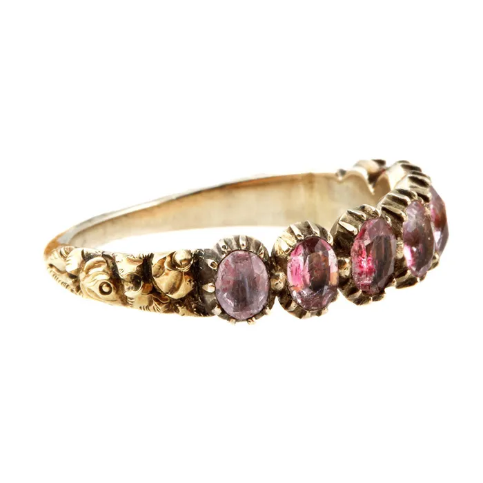 Bell Bird Antiques Rings Topaz Half Hoop Band
