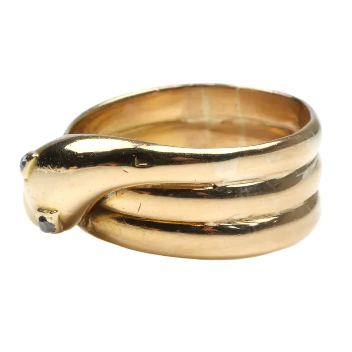 Bell Bird Antiques Rings Victorian Diamond Snake Ring