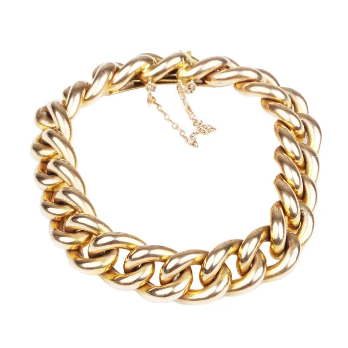 Bracelets Bell Bird Antiques Victorian Gold Link Bracelet