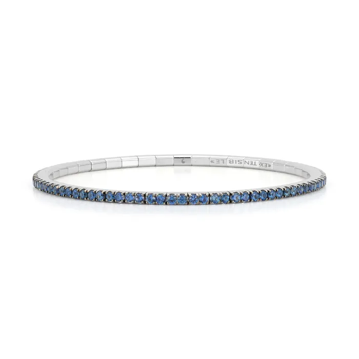 Bracelets Blue Sapphire Stretch Bracelet Polachecks Collection