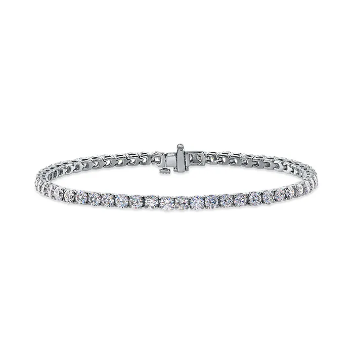 Bracelets FACETS OF FIRE 14KWG 900CTW FOF RD DIA INLINE BRACELET