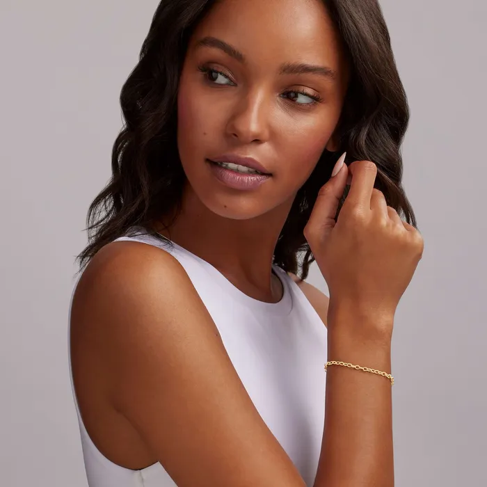 Bracelets LAGOS Signature Caviar 18K Gold Petite Link Bracelet