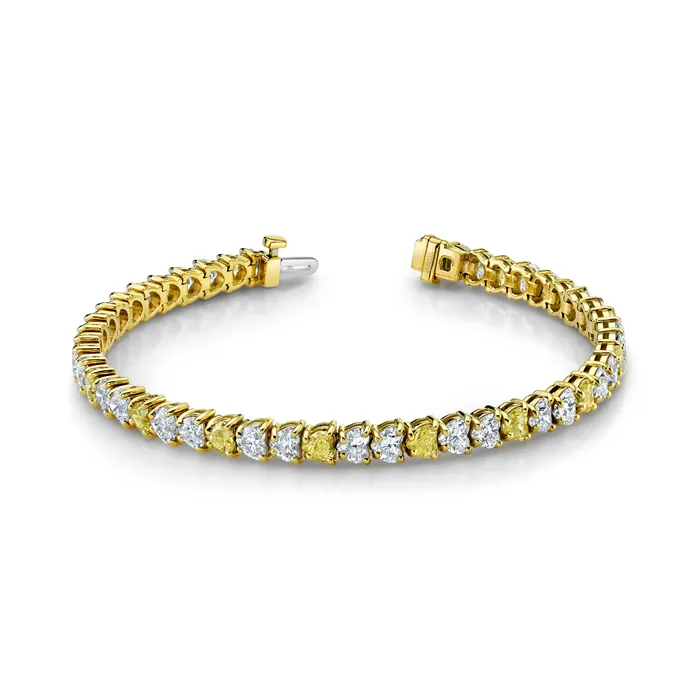 Bracelets Polachecks Collection Fancy Yellow White Diamond Tennis Bracelet 1169tw Bracelets Polachecks Collection Fancy Yellow White Diamond Tennis Bracelet 1169tw