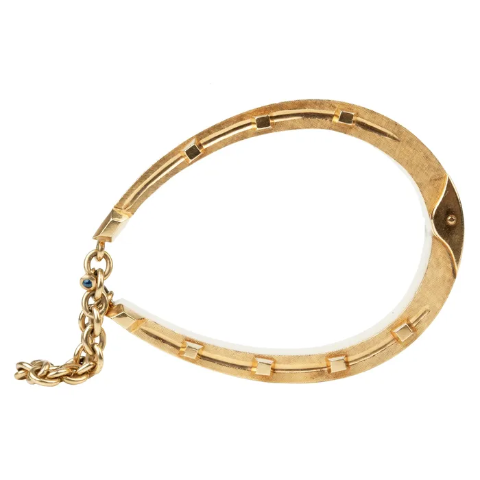 Bracelets Victorian Era Gold Horseshoe Bracelet Bell Bird Antiques