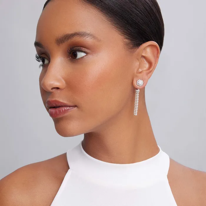 Caviar Spark Caviar Square Diamond Stud Earrings LAGOS Earrings