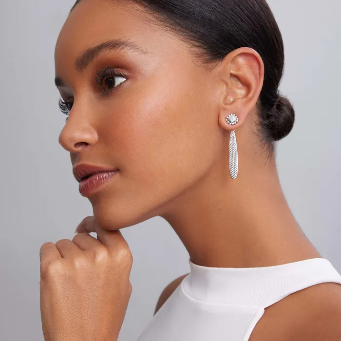 Caviar Spark Caviar Square Diamond Stud Earrings LAGOS Earrings
