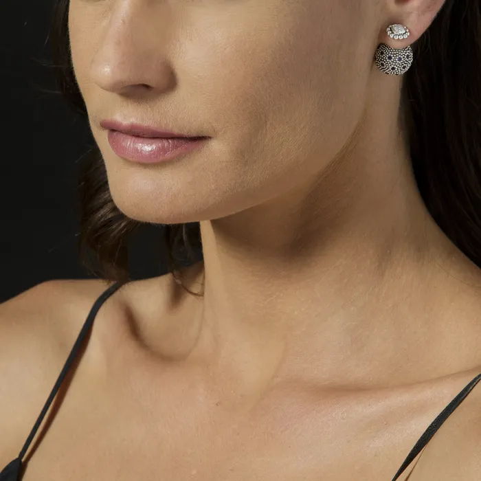 Caviar Spark Caviar Square Diamond Stud Earrings LAGOS Earrings