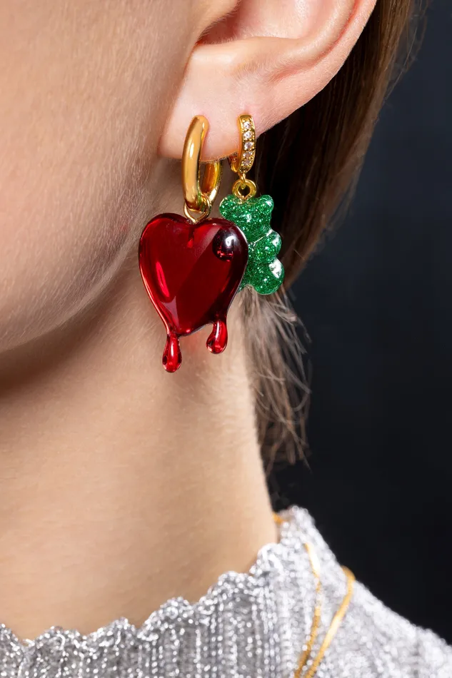 Crystal Haze Jewelry Earrings Melting Heart earrings
