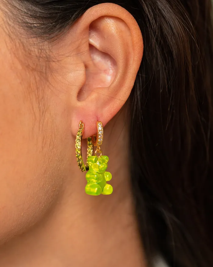 Crystal Haze Jewelry Earrings Mini Serena Hoops Olive