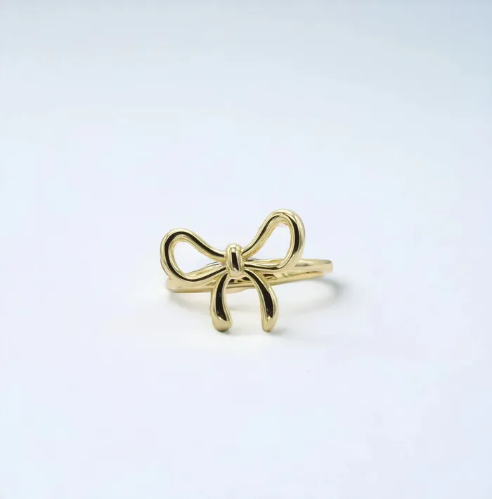 Dainty Bow Ring She Ate Rings Dainty Bow Ring She Ate Rings