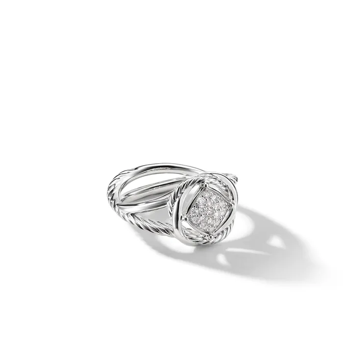 David Yurman Rings Infinity Ring in Sterling Silver with Diamonds 13mm