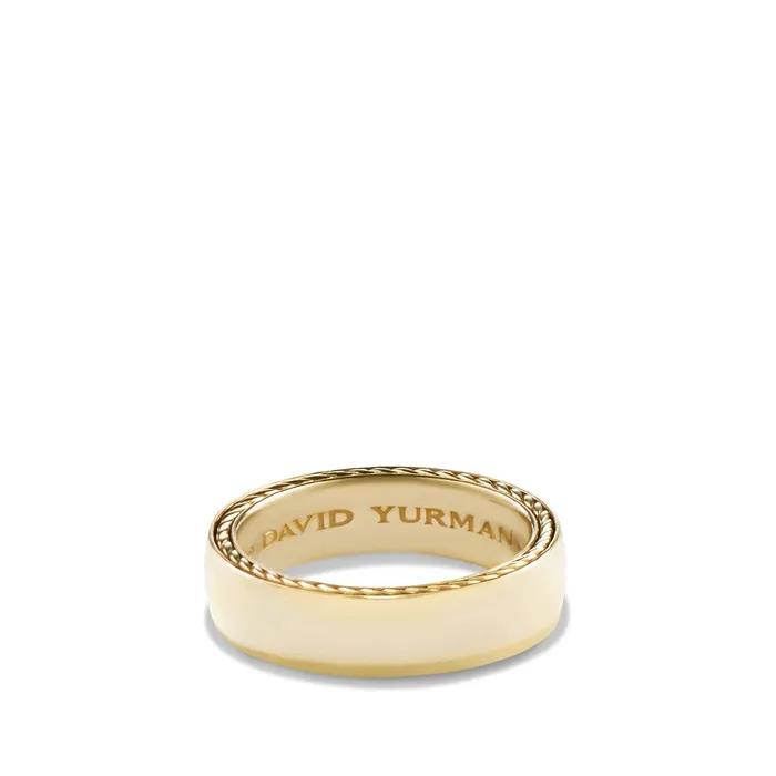 David Yurman Rings Streamline Band Ring in 18K Yellow Gold 6mm