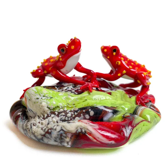 Earrings Frogs on the Rock Vianello Mauro