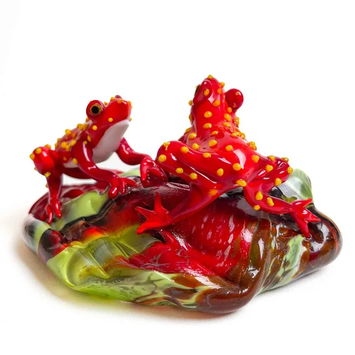 Earrings Frogs on the Rock Vianello Mauro