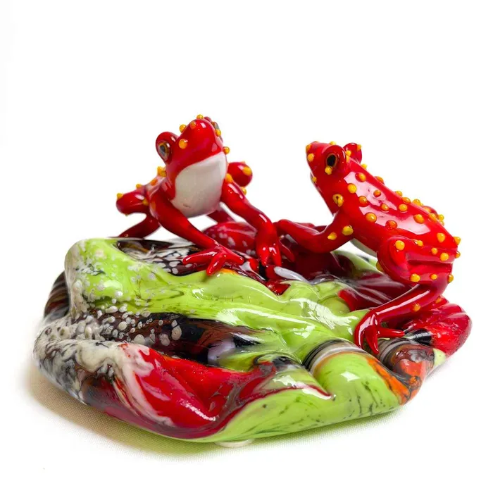 Earrings Frogs on the Rock Vianello Mauro