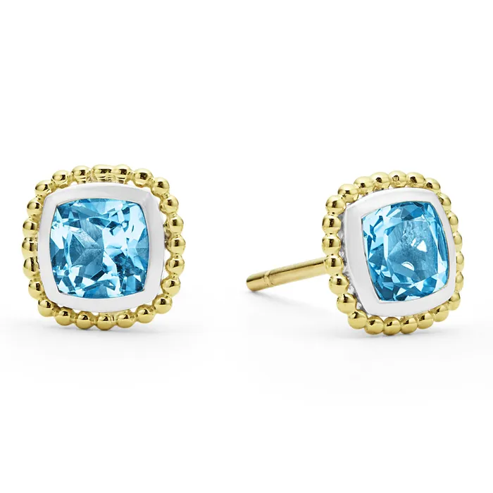Earrings LAGOS Rittenhouse TwoTone Swiss Blue Topaz Stud Earrings