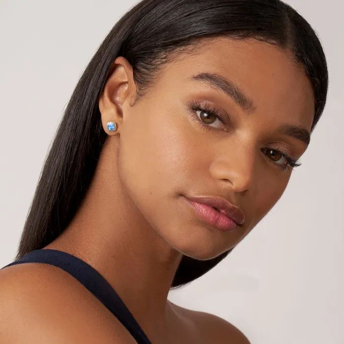 Earrings LAGOS Rittenhouse TwoTone Swiss Blue Topaz Stud Earrings