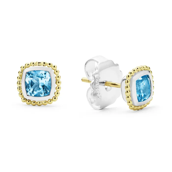 Earrings LAGOS Rittenhouse TwoTone Swiss Blue Topaz Stud Earrings