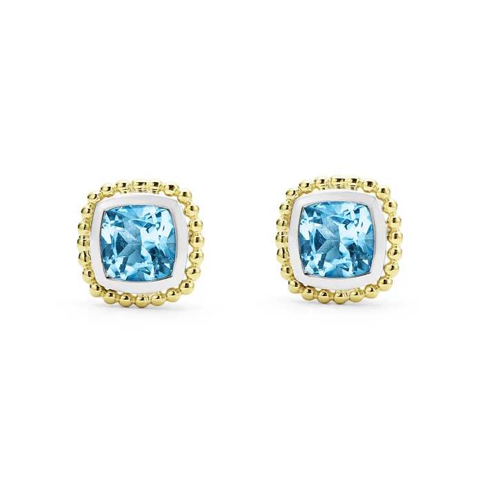 Earrings LAGOS Rittenhouse TwoTone Swiss Blue Topaz Stud Earrings