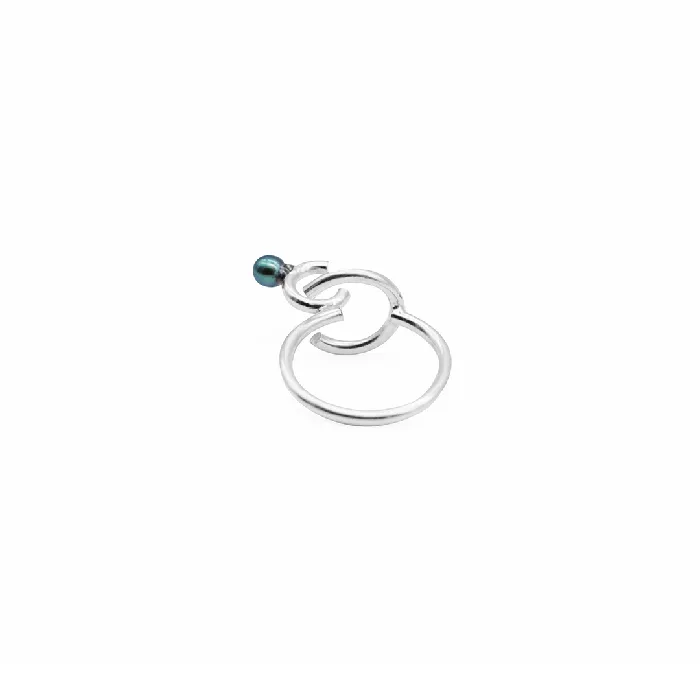 Earrings MARIA MARISCAL Anillo Circulos y Perlas