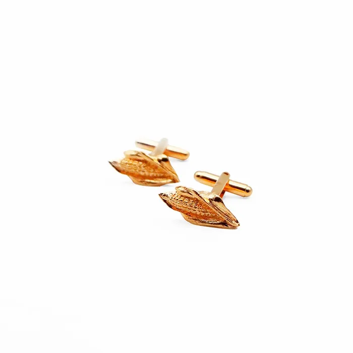 Earrings MARIA MARISCAL Hijos del Maiz mancuernillas doradas