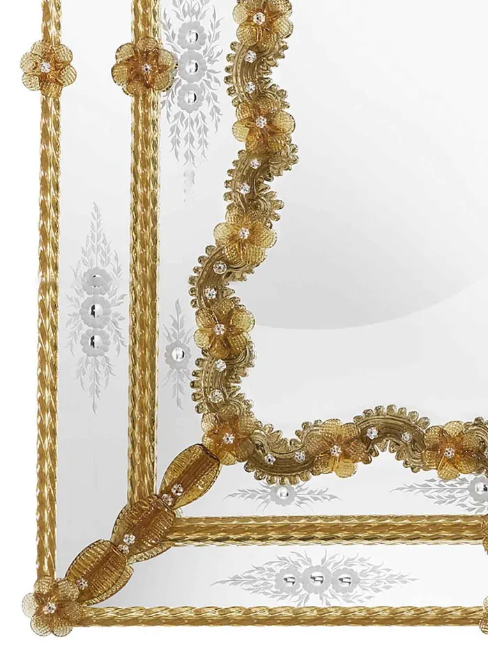 Earrings MuranoVItrum Home Decor Mirror 600 Line S MARCO Art 0130
