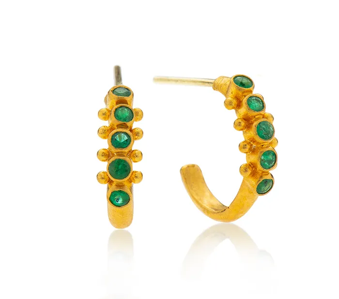 Earrings Nava Zahavi Nava Zahavi Gypsy and Emerald Earrings