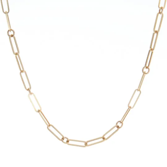 Earrings ROBERTO COIN 18K DESIGNER GOLD PAPERCLIP ROUND LINK 17 INCH CHAIN Earrings ROBERTO COIN 18K DESIGNER GOLD PAPERCLIP ROUND LINK 17 INCH CHAIN