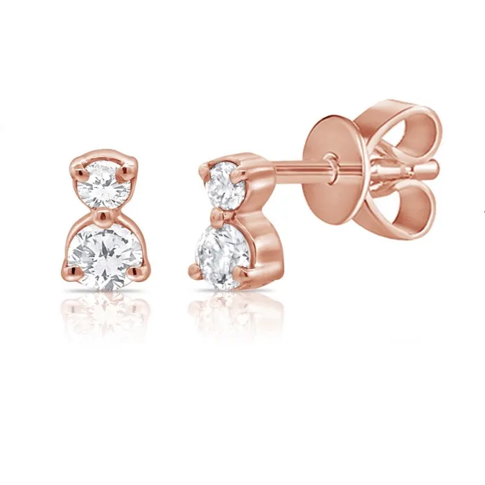 Earrings Round Diamond Prong Earring NicoleHD Jewelry