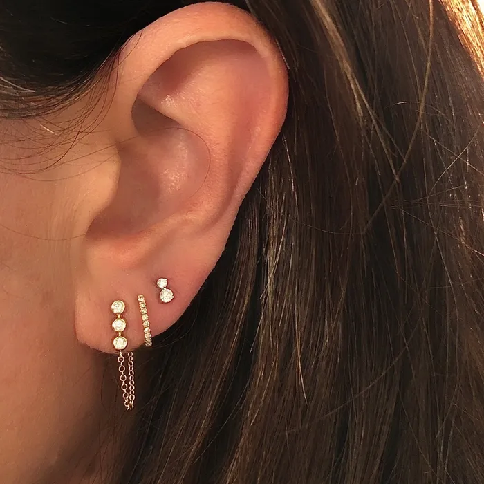 Earrings Round Diamond Prong Earring NicoleHD Jewelry