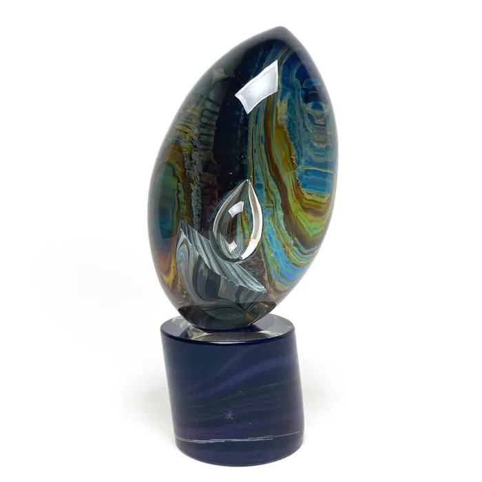 Earrings Tagliapietra Andrea Murano Glass Calcedony Egg