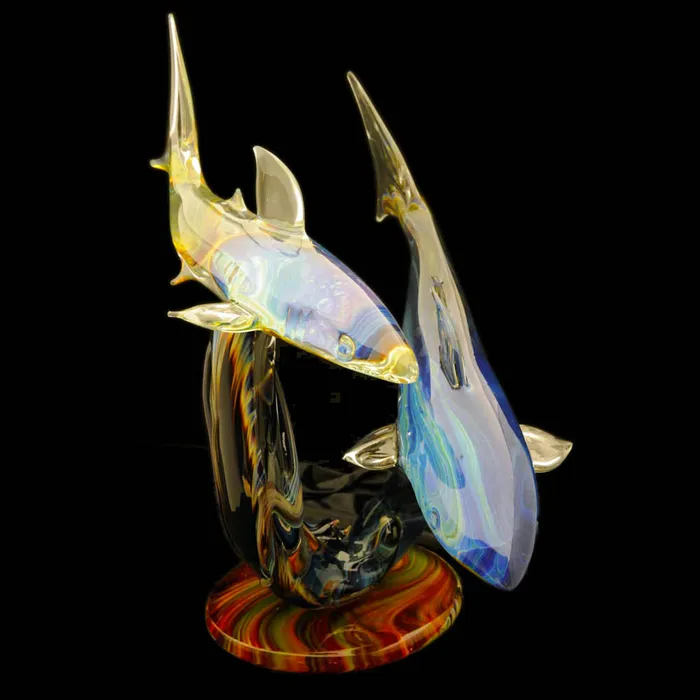 Earrings Tagliapietra Andrea Sharks in Murano Glass