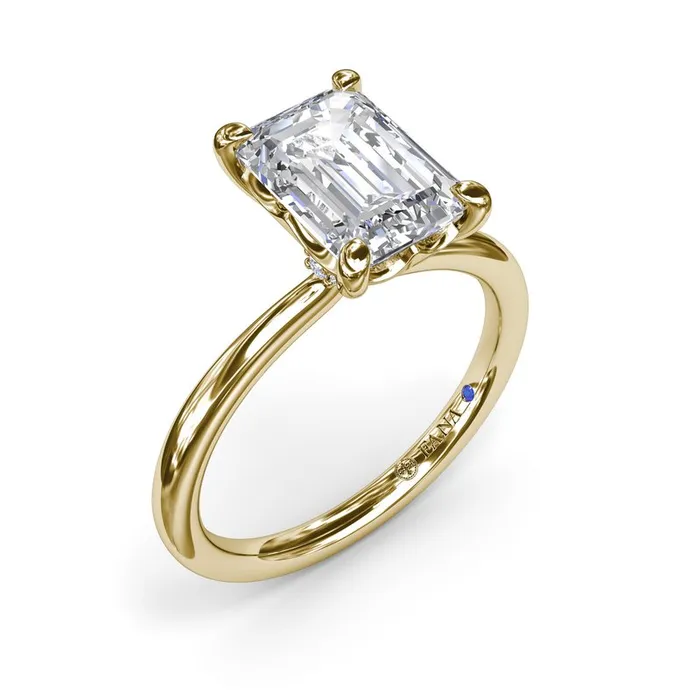FANA Rings Hidden Halo Diamond Engagement Ring