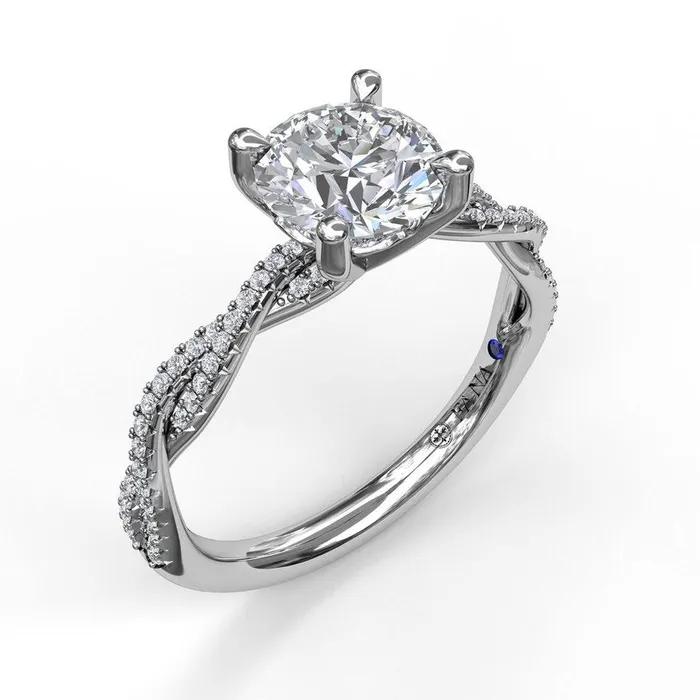 FANA Rings Petite Diamond Twist Engagement Ring