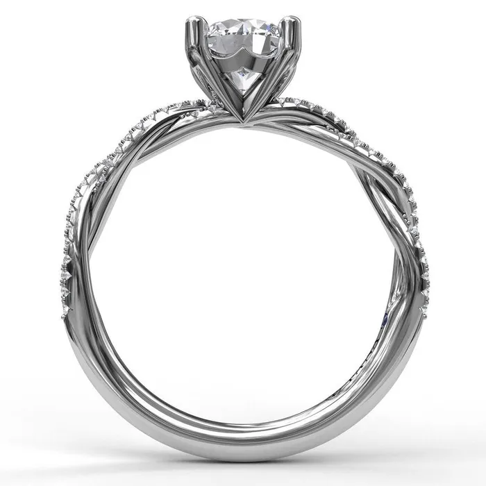 FANA Rings Petite Diamond Twist Engagement Ring
