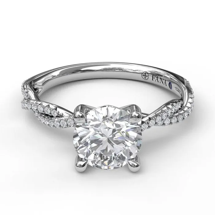 FANA Rings Petite Diamond Twist Engagement Ring