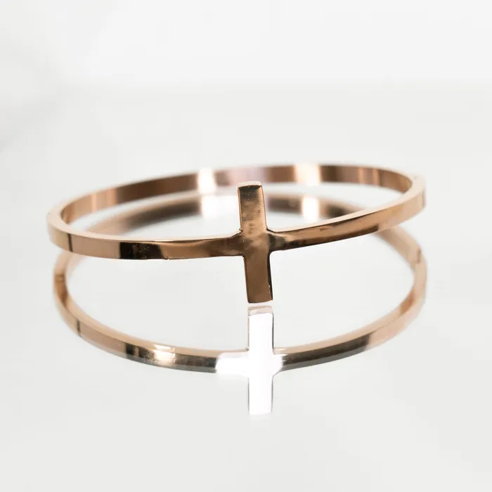 Forever Truth Bracelets With God All Things Cross Bangle Bracelet