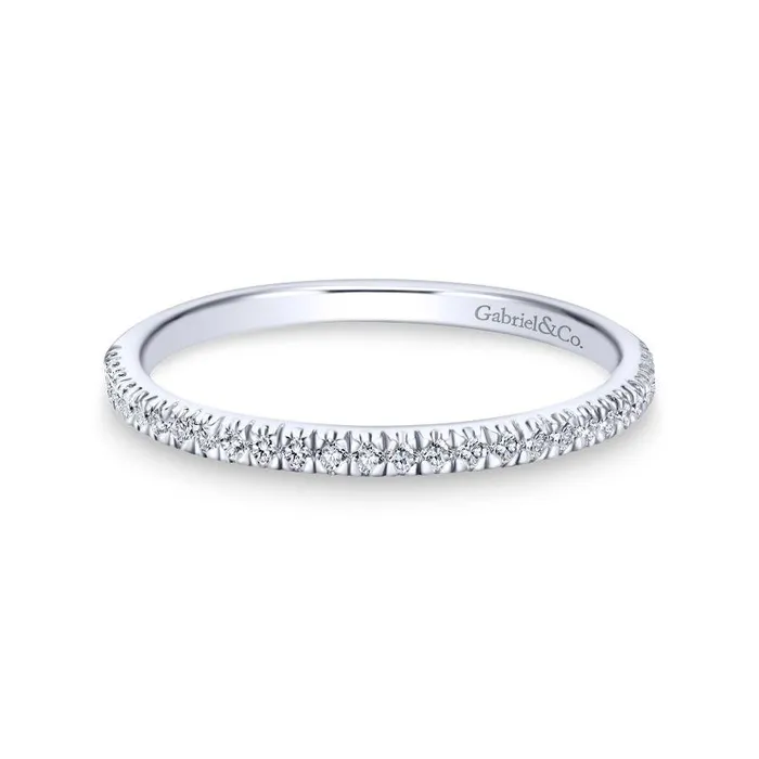 GABRIEL CO Rings 14K White Gold Matching Wedding Band