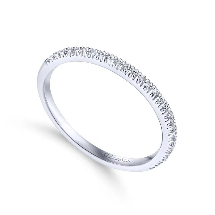 GABRIEL CO Rings 14K White Gold Matching Wedding Band