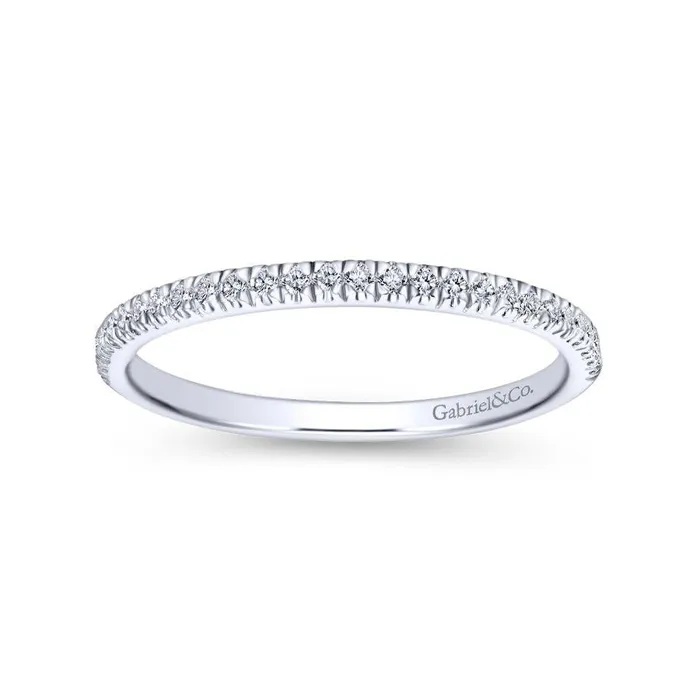 GABRIEL CO Rings 14K White Gold Matching Wedding Band