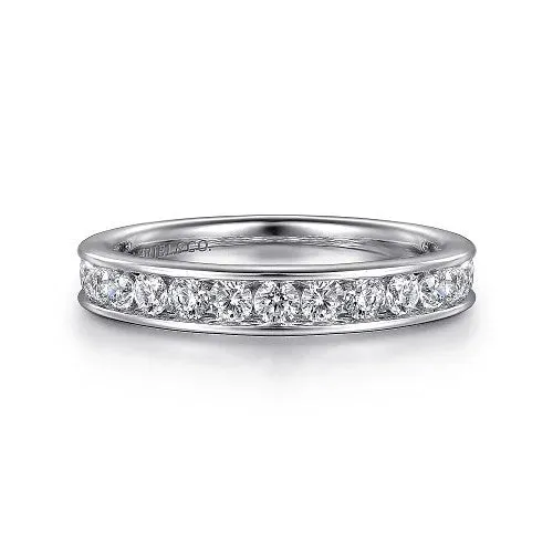 GABRIEL CO Rings Toledo 14K White Gold Channel Set Diamond Wedding Band 076 ct GABRIEL CO Rings Toledo 14K White Gold Channel Set Diamond Wedding Band 076 ct
