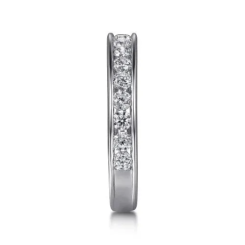 GABRIEL CO Rings Toledo 14K White Gold Channel Set Diamond Wedding Band 076 ct GABRIEL CO Rings Toledo 14K White Gold Channel Set Diamond Wedding Band 076 ct