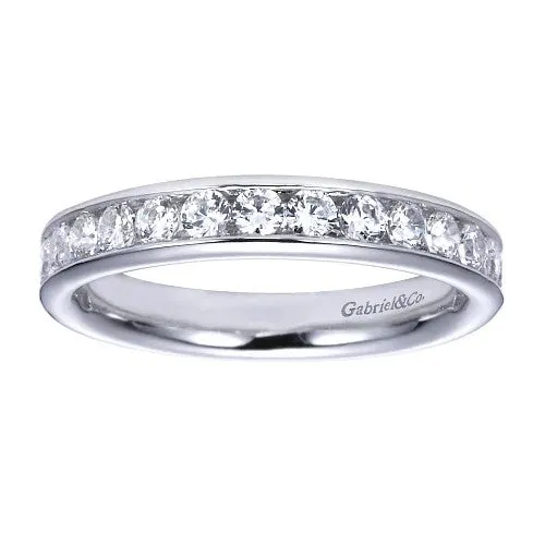 GABRIEL CO Rings Toledo 14K White Gold Channel Set Diamond Wedding Band 076 ct GABRIEL CO Rings Toledo 14K White Gold Channel Set Diamond Wedding Band 076 ct