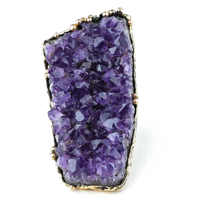 Giardinoblu Rings Amethyst Big Druzy Ring Unique Piece 