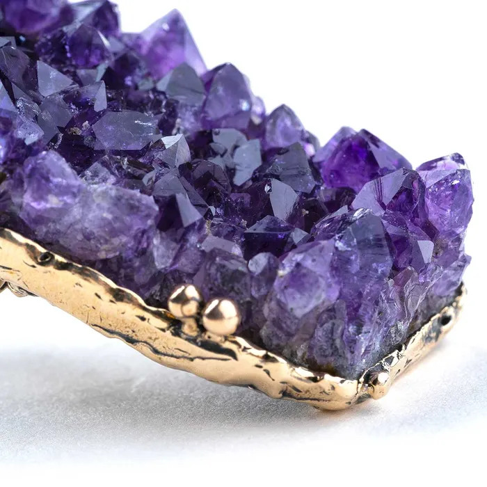 Giardinoblu Rings Amethyst Big Druzy Ring Unique Piece 