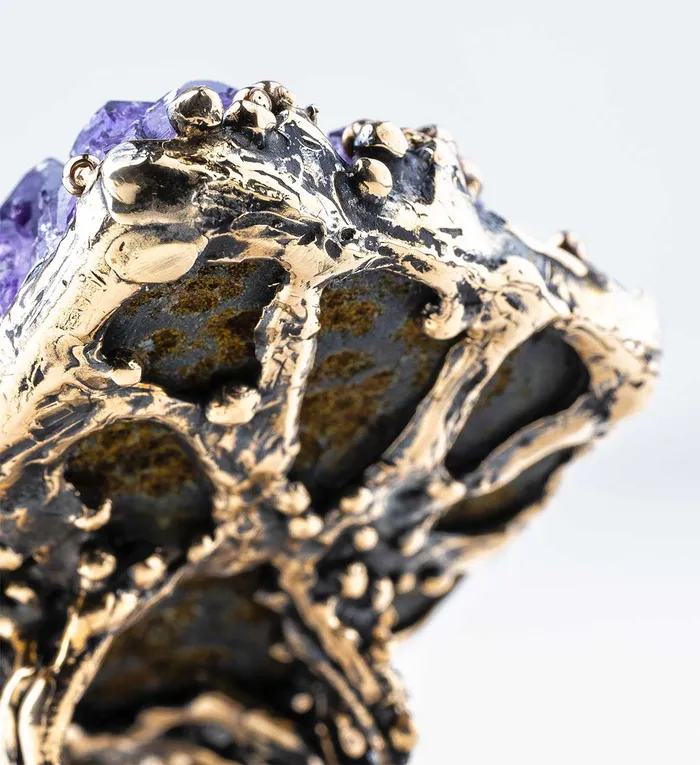 Giardinoblu Rings Amethyst Big Druzy Ring Unique Piece 